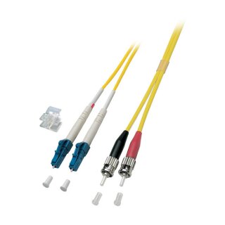 EFB Duplex Patchkabel LC-ST OS2 G652D 0,5m LSZH 2mm gelb