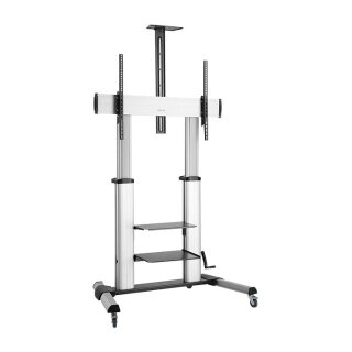 Display cart, 60"-100", silver