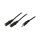 Audio cable, 3.5 mm 3-pin/M to 2x 3.5 mm 3-pin/F, black, 0.2 m