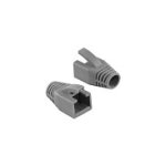 Modular RJ45 Plug Cable Boot 8mm grey, 10pcs