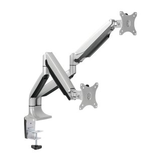 Dual Monitor mount, 13"-32", aluminum, gas spring