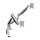 Dual Monitor mount, 13"-32", aluminum, gas spring