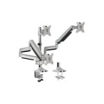 Triple Monitor mount, 13"-32", aluminum, 2x gas...