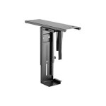 Adjustable under desk CPU mount, rotatable, slidable