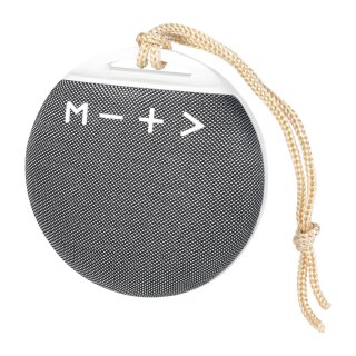 Portable BT 4.2 Speaker, fabric covering, round shape