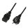 Power cable, CEE 7/7 to IEC C19, black, 1.8 m