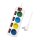 Outlet Strip, 4 safety sockets, w/switch for each socket, multicolor