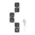 Outlet Strip, 4 safety sockets, snake-shaped, 2x USB-A, white/black