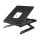 Notebook stand, foldable, height adjustable, black