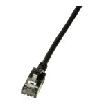 Patch cable Cat.6A TPE SlimLine black 2,0m