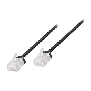 Patch Cable Cat.6A U/UTP Slim High-Flex, black 7,50 m