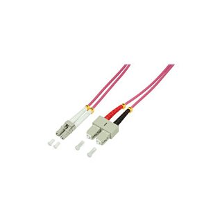 LWL Patchkabel OM4 LC / SC 5,0m Duplex LogiLink