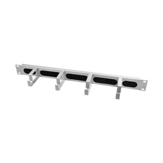 Kabelführungspanel 19" 1HE mit 4 Stahlbügel Grey LogiLink