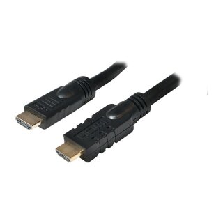 HDMI cable, A/M to A/M, 4K/30 Hz, amplifier, black, 15 m