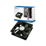 Fan 120x120x25, black,