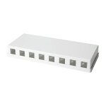 Keystone Surface Mount Box 8 Port, white