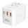 USB-A/C Travel charger, 20 W, GaN, 3-port, 2x USB-A (QC), 1x USB-C (PD), Slim Version, White