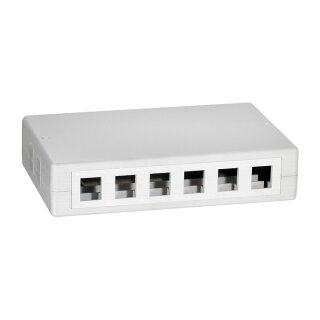 Keystone Surface Mount Box 12 Port, white