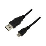 USB Kabel A -> Micro B Stecker 2.0 1,80m schwarz