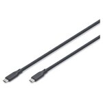 DIGITUS USB 4.0 Anschlusskabel Typ C-C Silikon St/St 1m sw