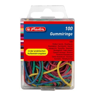 Herlitz Gummiring 100er Box 20-70mm Durchmesser