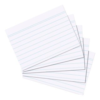 Herlitz Karteikarte A6 liniert weiß 100er Packung