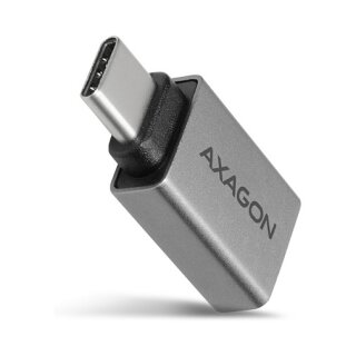 AXAGON USB-C 3.1 M auf USB-A F Adapter, Aluminium - schwarz