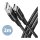 AXAGON BUCM-AM20AB USB-C zu USB-A Kabel, 2 m, USB 2.0, 3A, geflochten - schwarz