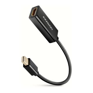 AXAGON RVDM-HI14N Mini-DisplayPort zu HDMI Adapter, 4K/30 Hz, 15 cm lang - schwarz