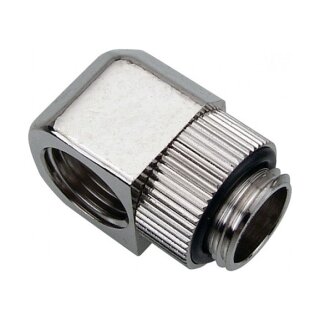 K Koolance G1/4 AG zu G1/4 IG Adapter, 90°, Swivel - vernickelt
