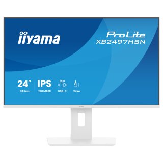 60,5 cm (23.8") 1920 x 1080 Pixel iiyama XB2497HSN-W1 16:9 Full HD IPS 1 ms 100 Hz DisplayPort HDMI USB-Hub Pivot Height VESA Speaker