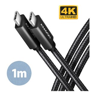 AXAGON BUCM32-CM10AB Kabel, USB-C 3.2 Gen 2 auf USB-C 3.2 Gen 2, schwarz - 1m