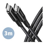 AXAGON BUCM-CM30AB USB-C zu USB-C 2.0 Kabel, 3 m, PD 60W,...