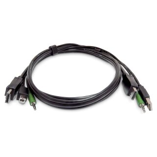 STARTECH.COM 1,8m DisplayPort KVM Kabel USB 2.0 3,5mm Audio universell kompatibles Kombikabel fur KVM Switch TAA