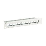 10" 1HE Verteilerfeld für 12 x Keystone, schwarz