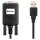 SANDBERG USB to Serial Link - USB Type-A - RS232 - 0,3 m - Schwarz