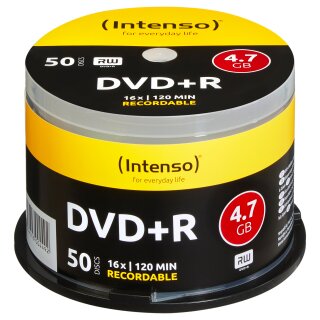 1x50 Intenso DVD+R 4,7GB 16x Speed, Cakebox
