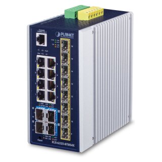 PLANET Industrial L3 8-Port GE + 8x 2.5G SFP + 4x 10G SFP+