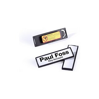 Clip Card Namensschilder schwarz 6.7 cm x 1.7 cm