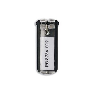 Schlüsselanhänger Key Clip 6 Stück schwarz