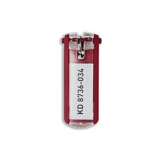 Schlüsselanhänger Key Clip 6 Stück rot