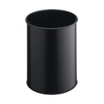Papierkorb Metall rund 15 Liter schwarz