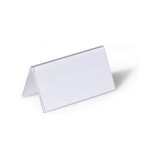 Tischnamensschilder 52x100mm 25 Stück transparent