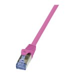Logilink Patch Cable Cat.6A S/FTP pink 0,50m, PrimeLine