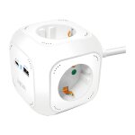 Outlet Strip, 4 safety sockets, w/ 1x USB-A, 1x USB-C,...