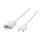 Logilink Netzkabel Euro CEE 7/16 Stecker zu Dose, 2m, Weiß