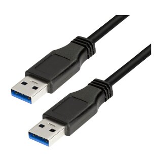 USB 3.0 cable, USB-A/M to USB-A/M, black, 3 m