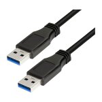 USB 3.0 cable, USB-A/M to USB-A/M, black, 3 m