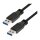 USB 3.0 cable, USB-A/M to USB-A/M, black, 3 m