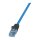 Cat.6A Premium Patch Cable 10G / POE / HDBT, blue, 1 m